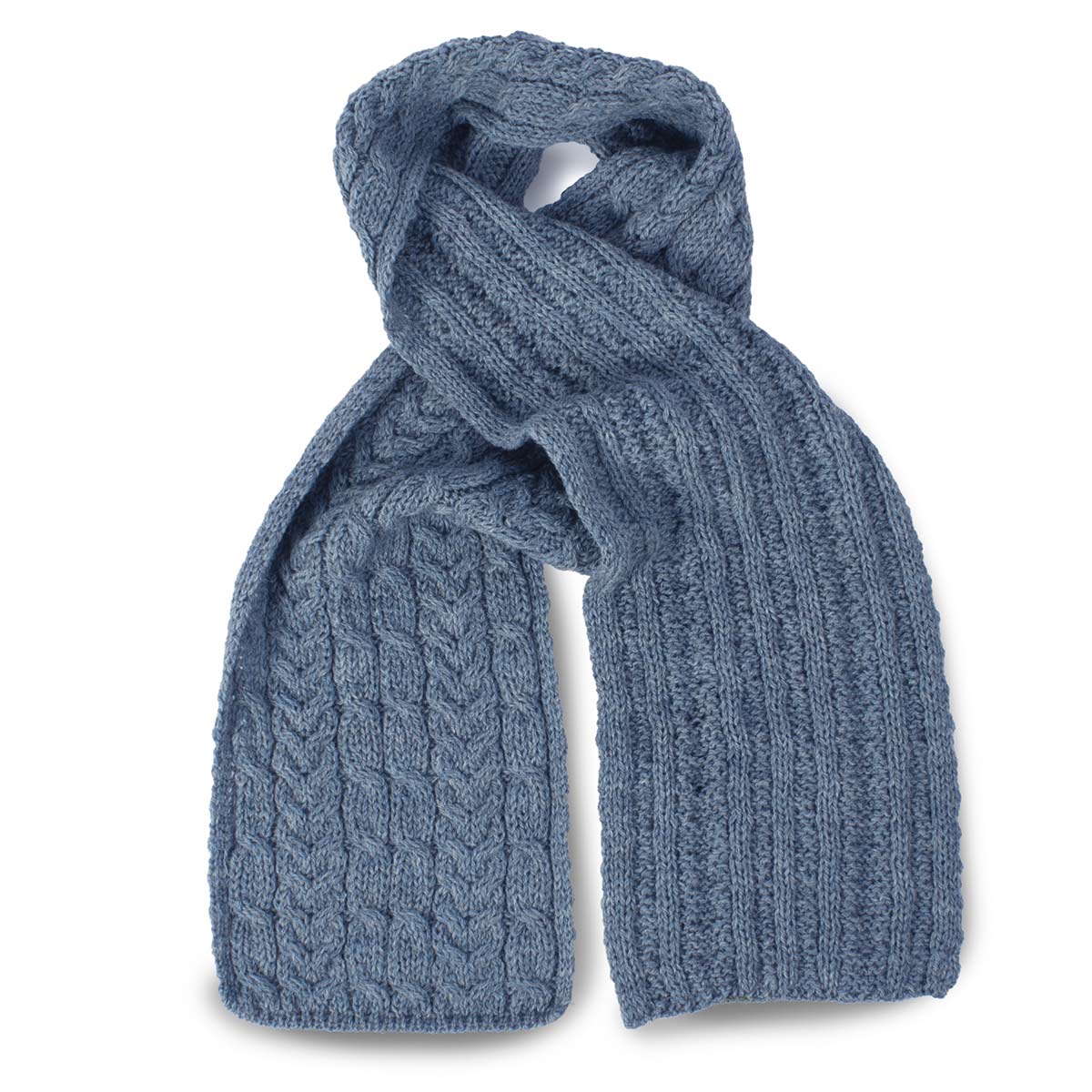 Fascineren Dempsey binnen Grijsblauwe sjaal van 100% wol